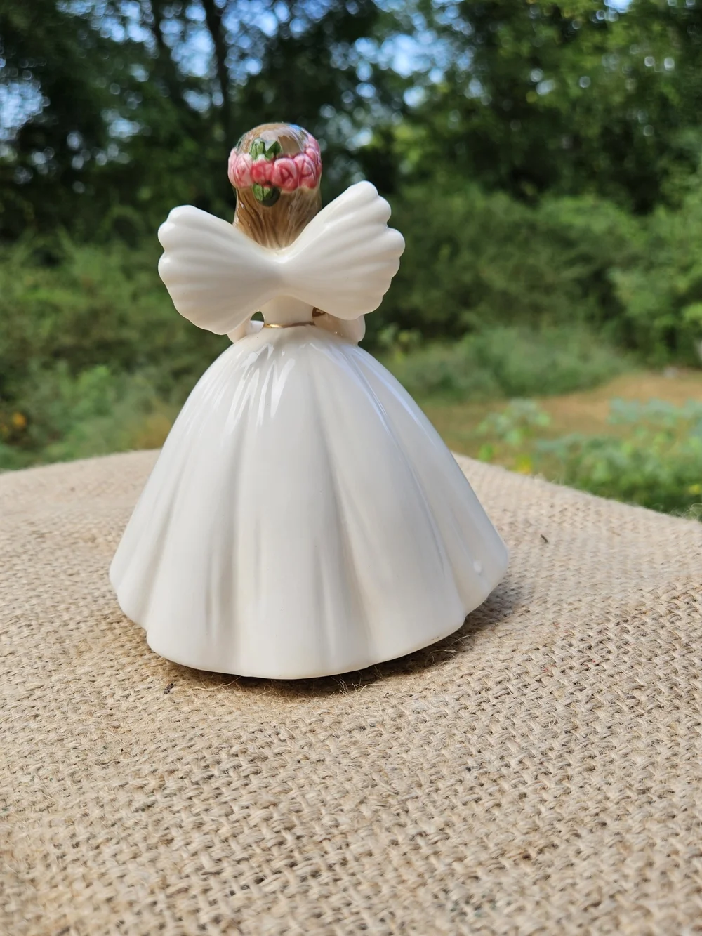 15th Birthday Angel Figurine with Pink Roses Vintage Josef Originals